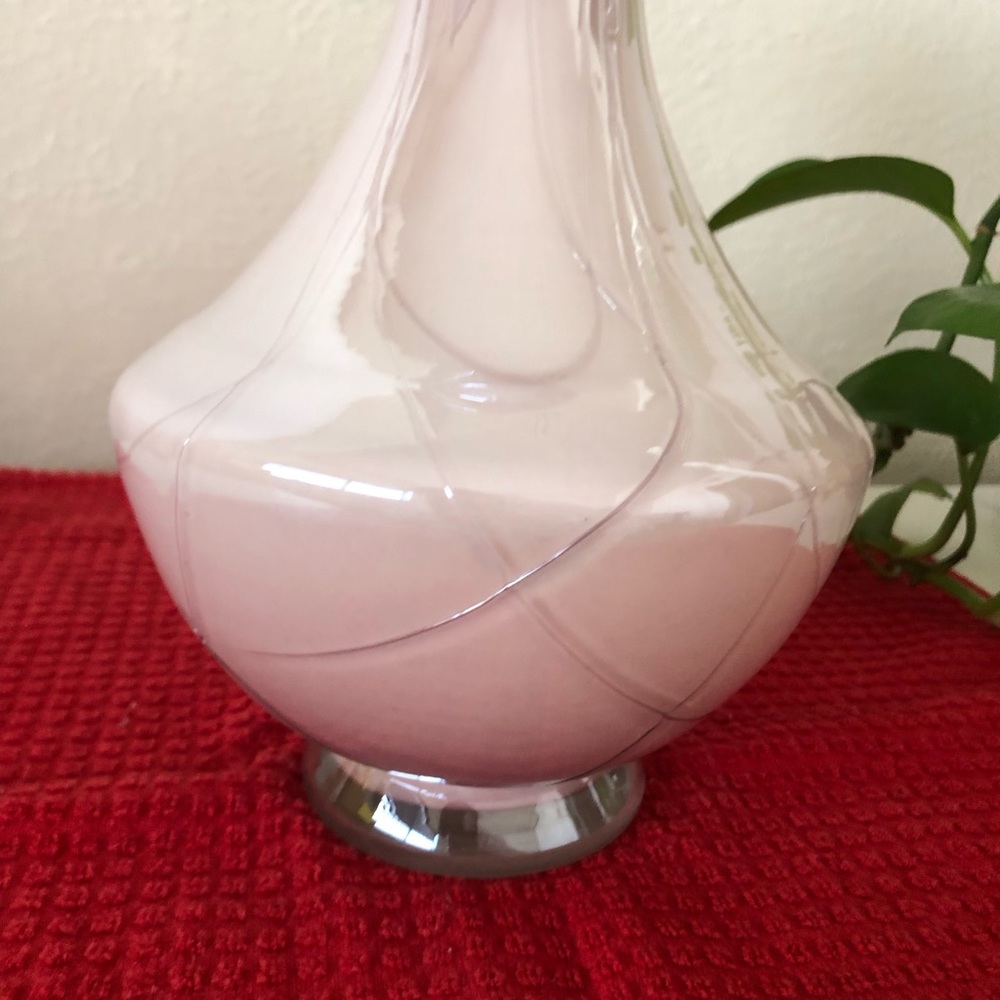 Vintage Pink Iridescent Luster Art Glass Vase - Picture 4 of 11
